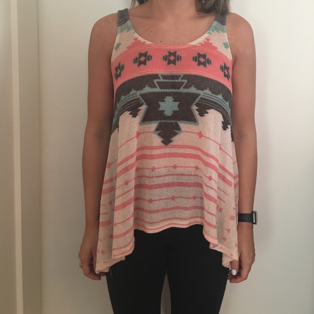 Indian print flowy summer shirt